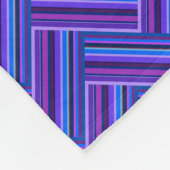 Blaue und lila Streifen Fleecedecke (Ecke)