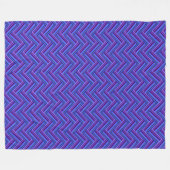 Blaue und lila Streifen Fleecedecke (Vorderseite (Horizontal))