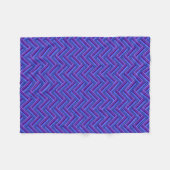 Blaue und lila Streifen Fleecedecke (Vorderseite (Horizontal))