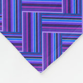 Blaue und lila Streifen Fleecedecke (Ecke)