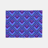Blaue und lila Streifen Fleecedecke (Vorderseite (Horizontal))