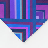 Blaue und lila Streifen Fleecedecke (Ecke)