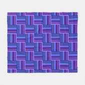 Blaue und lila Streifen Fleecedecke (Vorderseite (Horizontal))