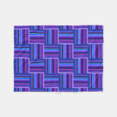 Blaue und lila Streifen Fleecedecke (Vorderseite (Horizontal))