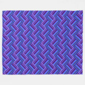 Blaue und lila Streifen Fleecedecke (Vorderseite (Horizontal))