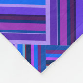 Blaue und lila Streifen Fleecedecke (Ecke)
