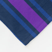 Blaue und lila Streifen Fleecedecke (Ecke)