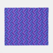Blaue und lila Streifen Fleecedecke (Vorderseite (Horizontal))