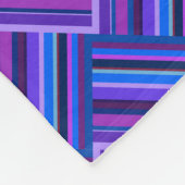 Blaue und lila Streifen Fleecedecke (Ecke)