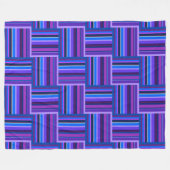 Blaue und lila Streifen Fleecedecke (Vorderseite (Horizontal))