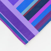 Blaue und lila Streifen Fleecedecke (Ecke)