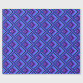 Blaue und lila Streifen Geschenkpapier (Flach)