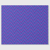 Blaue und lila Streifen Geschenkpapier (Flach)