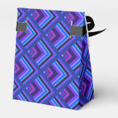 Blaue und lila Streifen Geschenkschachtel (Rückseite)