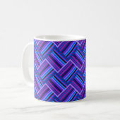 Blaue und lila Streifen Kaffeetasse (Vorderseite Links)