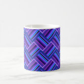 Blaue und lila Streifen Kaffeetasse (Mittel)