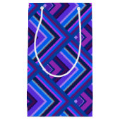 Blaue und lila Streifen Kleine Geschenktüte (Vorderseite)