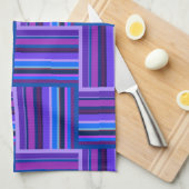 Blaue und lila Streifen Küchentuch (Viertel Falte)