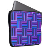 Blaue und lila Streifen Laptopschutzhülle (Vorne Rechts)