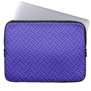 Blaue und lila Streifen Laptopschutzhülle