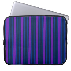 Blaue und lila Streifen Laptopschutzhülle