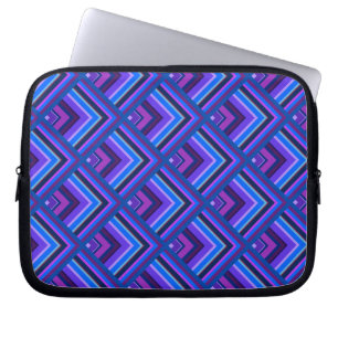 Blaue und lila Streifen Laptopschutzhülle