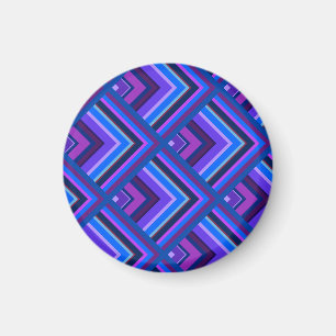 Blaue und lila Streifen Magnet