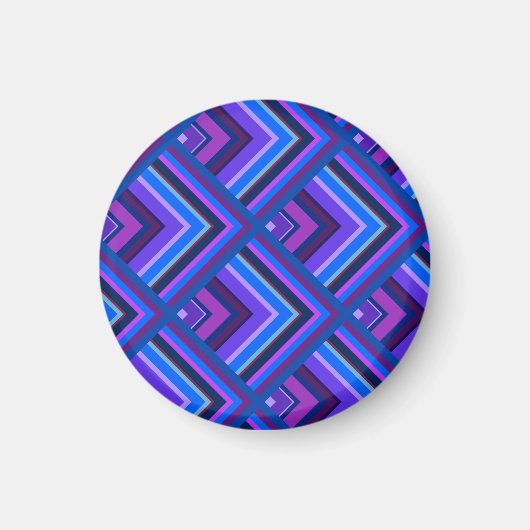 Blaue und lila Streifen Magnet (Vorne)