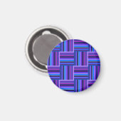 Blaue und lila Streifen Magnet (Vorderseite/Rückseite)