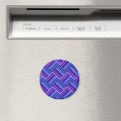 Blaue und lila Streifen Magnet (In Situ (Geschirrspüler))