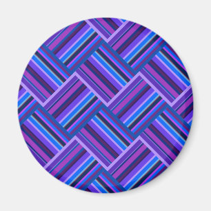 Blaue und lila Streifen Magnet