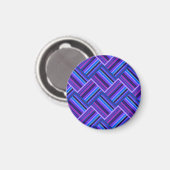 Blaue und lila Streifen Magnet (Vorderseite/Rückseite)
