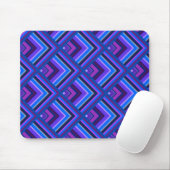 Blaue und lila Streifen Mousepad (Mit Mouse)