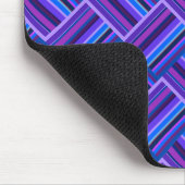 Blaue und lila Streifen Mousepad (Ecke)
