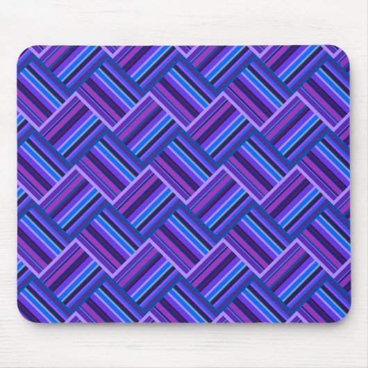 Blaue und lila Streifen Mousepad (Vorne)