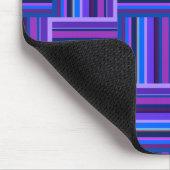 Blaue und lila Streifen Mousepad (Ecke)
