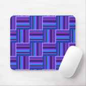 Blaue und lila Streifen Mousepad (Mit Mouse)