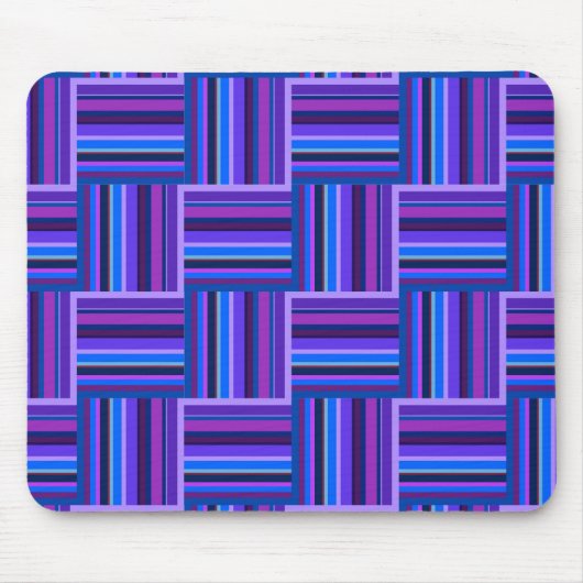 Blaue und lila Streifen Mousepad (Vorne)