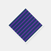Blaue und lila Streifen Serviette (Ecke)