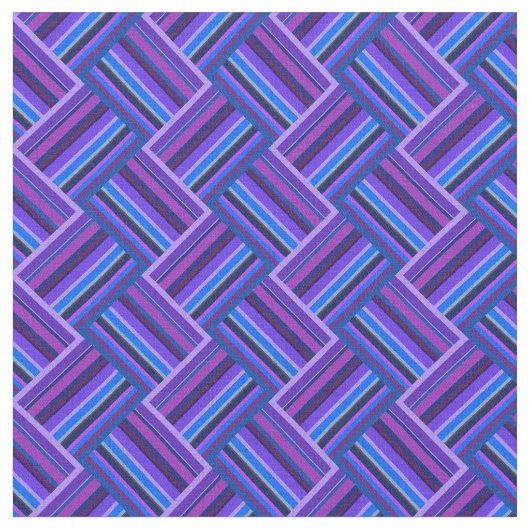Blaue und lila Streifen Stoff (Nahaufnahme)
