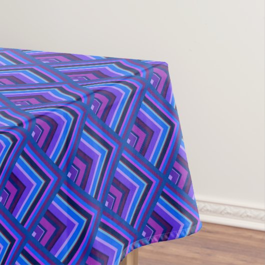 Blaue und lila Streifen Tischdecke (Beispiel)