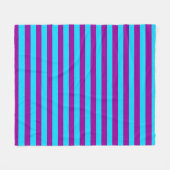 Blaue und Lila Streifengestaltung Fleecedecke (Vorderseite (Horizontal))