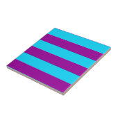 Blaue und Lila Streifengestaltung Fliese (Seite)