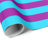 Blaue und Lila Streifengestaltung Geschenkpapier (Rolleneckpunkt)