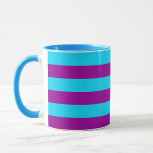 Blaue und Lila Streifengestaltung Tasse