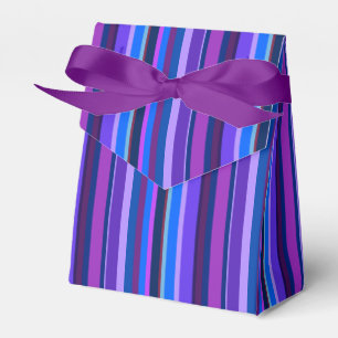 Blaue und lila vertikale Streifen Geschenkschachtel