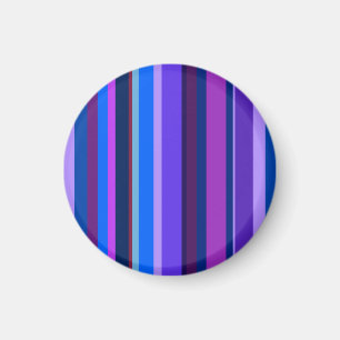 Blaue und lila vertikale Streifen Magnet