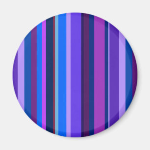 Blaue und lila vertikale Streifen Magnet