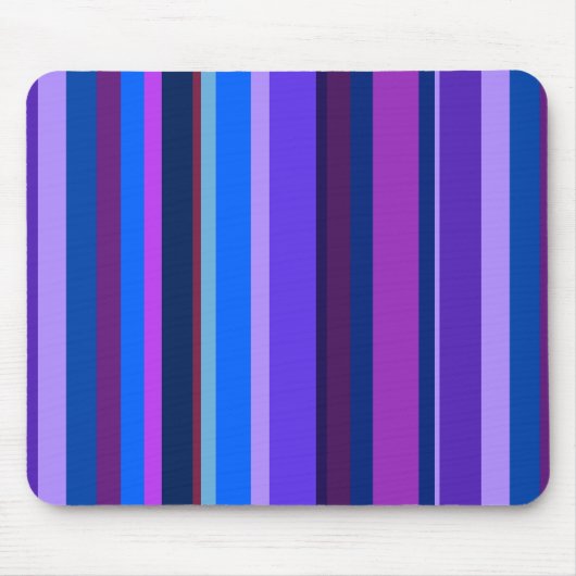 Blaue und lila vertikale Streifen Mousepad (Vorne)