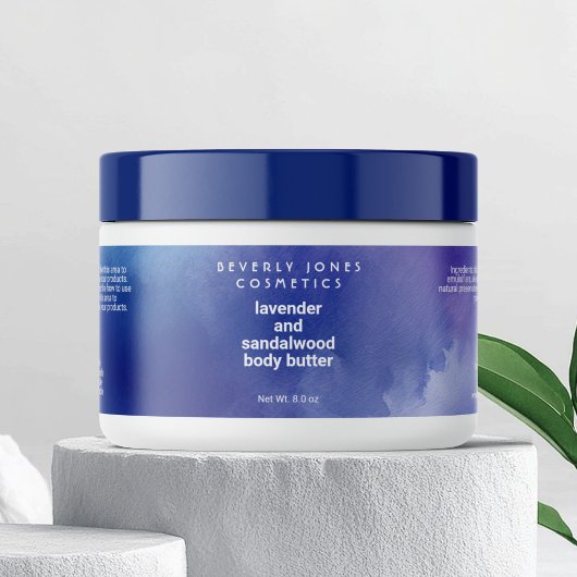 Blaue und Lila wasserdichte Wrap um das Jar Label Wasserflaschenetikett